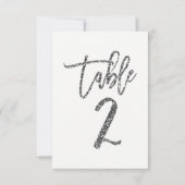 Numéro de table de script moderne tendance paillet (Dos)