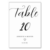 Numéro de table de script noir et blanc personnali (Par défaut)