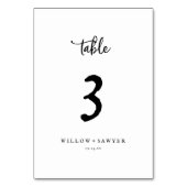 Numéro de table de script rustique (Dos)