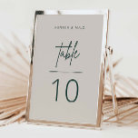 Numéro de table de script simple Symbole de récept<br><div class="desc">Notre panneau de numéro de table mariage est doté d'une écriture de script simple dans des couleurs modernes - parfait pour aider vos invités à trouver leur table à votre réception de mariage ou d'événement. Cet article fait partie de notre collection Hunter mariage H100, s'il vous plaît magasiner notre magasin...</div>