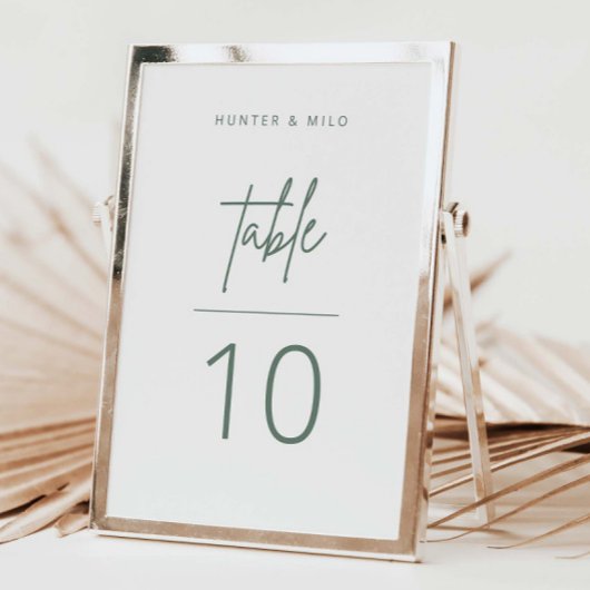 Numéro de table de script simple Symbole de récept