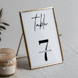 Numéro de table de soirée minimaliste du gala d'év<br><div class="desc">Terminez votre décor d'entreprise ou d'événement privé avec ce numéro de table en noir et blanc. Utilisez cette carte de numéro de table moderne pour votre dîner de gala annuel,  événement d'affaires ou fête,  ce design minimaliste conviendra à toute occasion !</div>