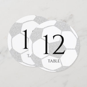 Numéro de table de sport de football argent