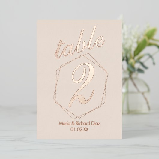 Numéro de table de tableau de bordures pointillées (Debout devant)