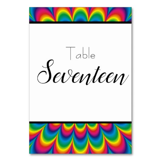 Numéro de table de teinture à tarte psychédélique (Par défaut)