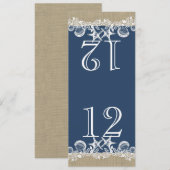 Numéro de table de thème de plage de guirlande de  (Devant / Derrière)