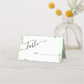 Numéro de table de verdure minimale Cartes de plac (Dos)