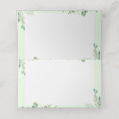 Numéro de table de verdure minimale Cartes de plac (Intérieur déplié)
