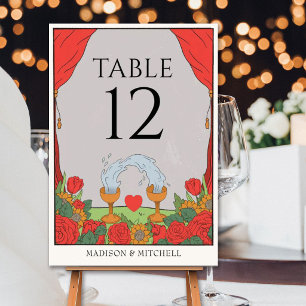 Numéro De Table Deck de Tarot Vintage Divination Mariage Mystique