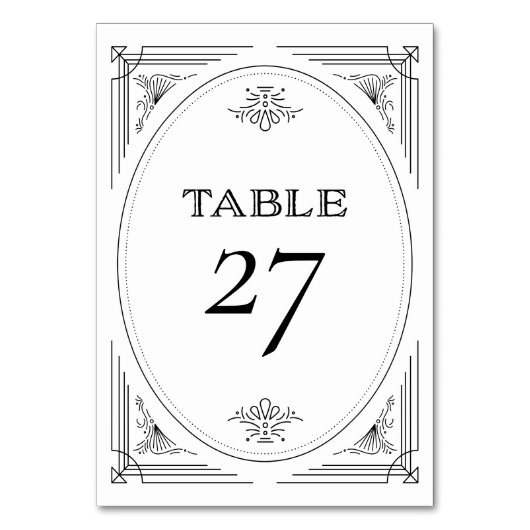 Numéro De Table Déco moderne | Élégant Mariage noir et blanc (Dos)