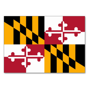 Numéro De Table Décor du drapeau de l'État du Maryland