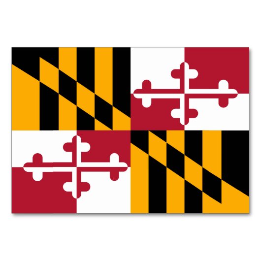 Numéro De Table Décor du drapeau de l'État du Maryland (Devant)