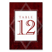 Numéro De Table Décor géométrique rouge | Roarin 20s moderne (Par défaut)