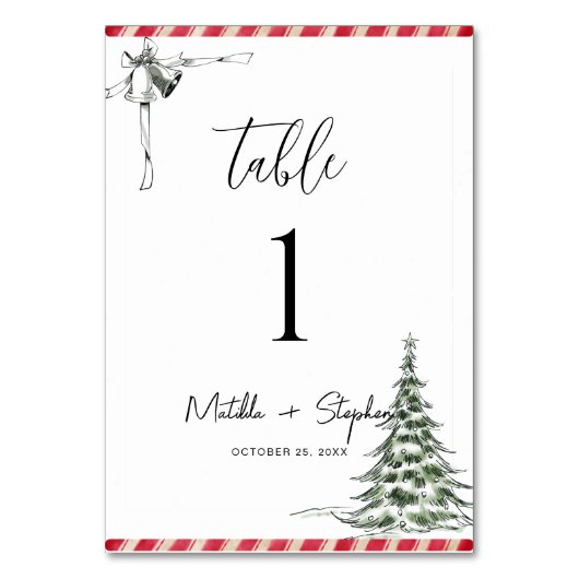 Numéro De Table Décoration de Noël simple (Par défaut)