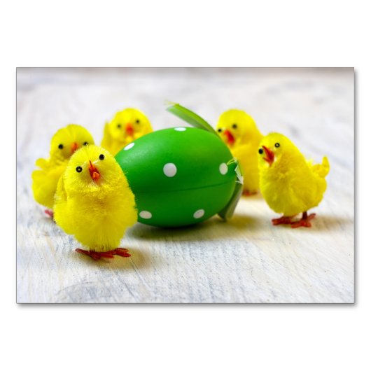 Numéro De Table Décoration de Pâques - OEufs et poussins de Pâques (Dos)