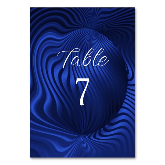 Numéro de table décorative de la Marine Bleue (Dos)