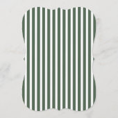 Numéro de table découpé Cabana rayé vert foncé (Dos)