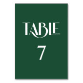 Numéro De Table Deep Pine et Serif Décoratif Blanc (Dos)