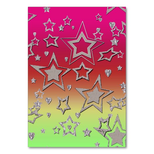 Numéro De Table Dégradé de Noël parties scintillant brillant confe (Dos)