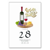 Numéro De Table Dégustation de fromages et de vins (Dos)