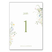 Numéro De Table Delicate Floral Wedding (Par défaut)