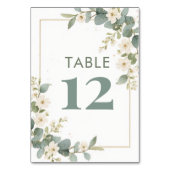 Numéro De Table Delicate Romantic Flowers & Eucalyptus Wedding (Par défaut)