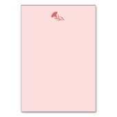 Numéro De Table Délicates oeillets roses avec fleurs Feuilles vert (Dos)