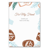 Numéro De Table Délicieux Motif de pain de blé (Dos)