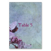 Numéro De Table Deluxe Bleu et Violet Floral Classique (Par défaut)