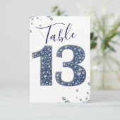 Numéro de table Denim & Diamonds Bling Sparkle 13 (Debout devant)