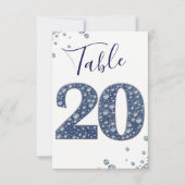 Numéro de table Denim & Diamonds Bling Sparkle 20 (Devant)