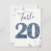 Numéro de table Denim & Diamonds Bling Sparkle 20 (Dos)