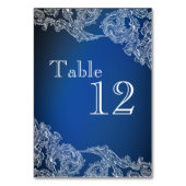 Numéro De Table Dentelle blanche sur Royal Blue Dragonlies (Par défaut)