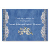 Numéro De Table Dentelle texturée Denim et bijoux costume (Dos)