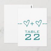 Numéro de table d'équation cardiaque turquoise Car (Devant / Derrière)