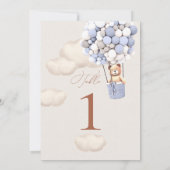 Numéro de table des ballons d'ours et noms des inv (Dos)