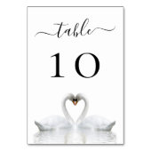 Numéro de table des cygnes blancs mariages (Dos)