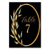 Numéro de table des Feuilles d'or noir (Dos)