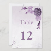 numéro de table des fleurs violettes romantiques (Devant)