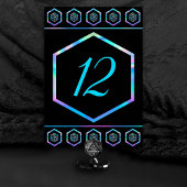 Numéro De Table Dés RPG | Holo Imaginaire Retro Tabletop PnP Gamer