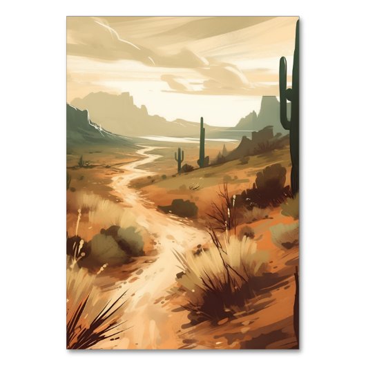 Numéro De Table Desert Colours Terracotta Sud-Ouest Mariage (Dos)