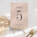 Numéro De Table Design Classique Dusty Blush Élégant Simple Mariag<br><div class="desc">Typographie classique élégant Elégant Mariage simple Numéro de table dans Dusty Blush et Grey</div>