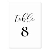 Numéro De Table Design de calligraphie élégant (Dos)