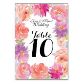 Numéro De Table Design floral aquarelle (Par défaut)