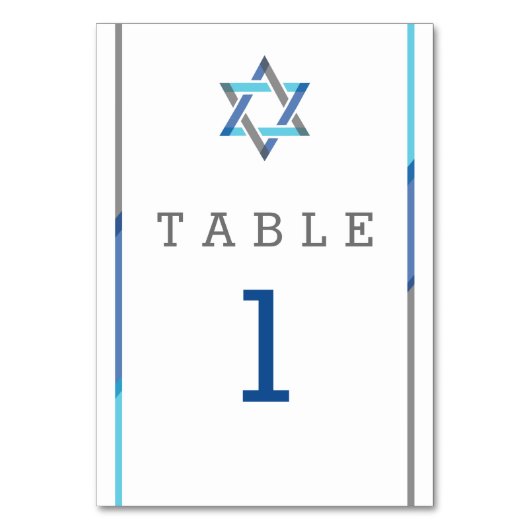 Numéro De Table Design moderne Bar Mitzvah - Turquoise & noir (Par défaut)