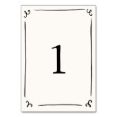 Numéro De Table Dessin Main Fantaisiste (Dos)