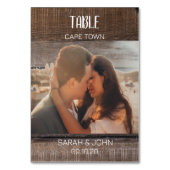 Numéro De Table Destination de voyage de mariage rustique Photo No (Dos)