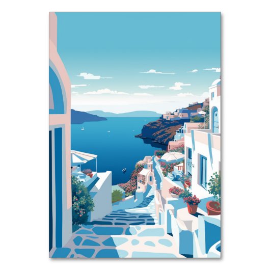Numéro De Table Destination Grèce Mariage Santorin (Dos)