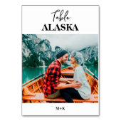 Numéro De Table Destination Mariage Photo Nom de la ville Voyage (Dos)