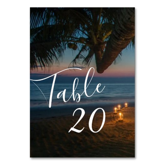 Numéro De Table Destination Paradise Mariage Réception (Par défaut)